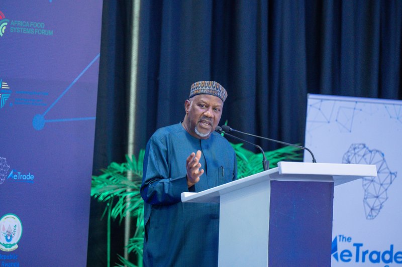 Engr. Mansur Ahmed, a Group Executive Director at Dangote Group, speaks at the ceremony